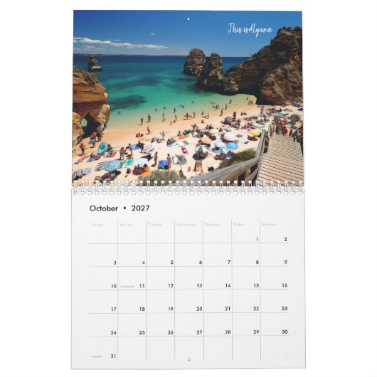 Dies ist der portugiesische Kalender (Okt 2027)