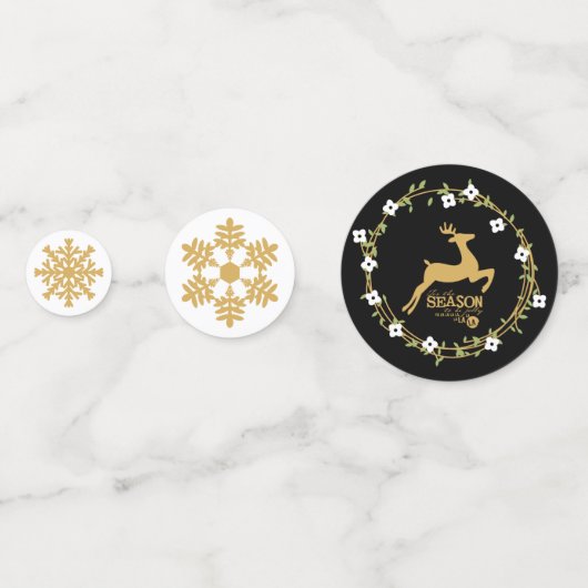 Dies ist der Saisontisch Confetti Konfetti (Rückseiten)