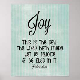 Dies ist der Tag, an dem der Herr Bibelverse gemac Poster