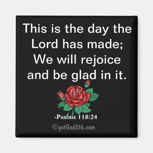 Dies ist der Tag gotGod316.com Scripture Magnet (Vorne)