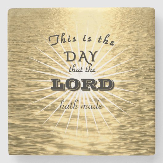 Dies ist der Tag Religious Stone Coaster Steinuntersetzer (Vorderseite)