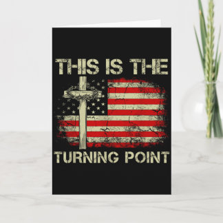 Dies ist der Wendepunkt Glaube Kreuz uns Flagge Pa Karte