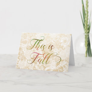 Dies ist die Fall Gold Watercolor Grußkarte Karte