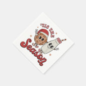 Dies ist die Jahreszeit Cookies Milk Weihnachtsman Serviette (Ecke)