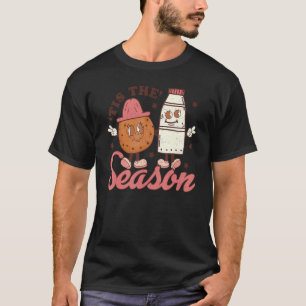 Dies ist die Jahreszeit Cookies Milk Weihnachtsman T-Shirt
