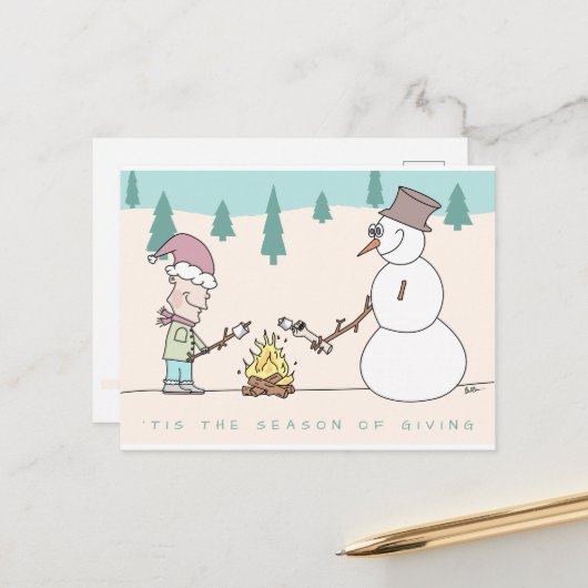 "Dies ist die Jahreszeit der Ausstellung von Urlau Postkarte (Vorderseite/Rückseite Beispiel)