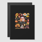 Dies ist die Jahreszeit, die der Kürbis zum Herbst Magnetkarte (Vorne/Hinten)