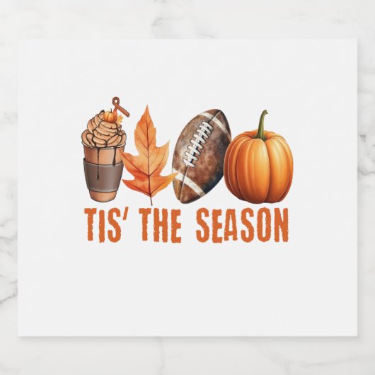 Dies ist die Jahreszeit Erntedank Pumpkin Schaumweinetikett (Einzelnes Label)