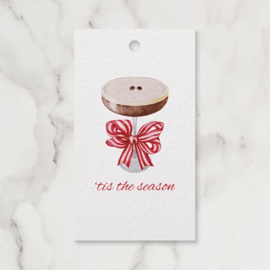 'Dies ist die Jahreszeit Espresso Martini Geschenk Geschenkanhänger (Rückseite)