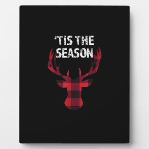 Dies ist die Jahreszeit Funny Christmas Buck Hirsc Fotoplatte