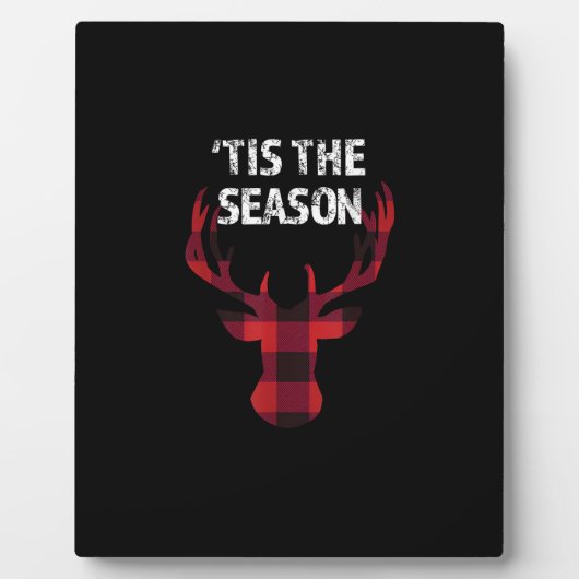 Dies ist die Jahreszeit Funny Christmas Buck Hirsc Fotoplatte (Vorderseite)