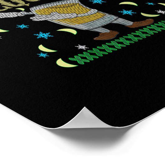 Dies ist die Jahreszeit für Tequila Dabbing Weihna Poster (Ecke)