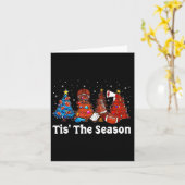 Dies ist die Jahreszeit Fußball Weihnachtsschmuck Karte (Gelbe Blume)