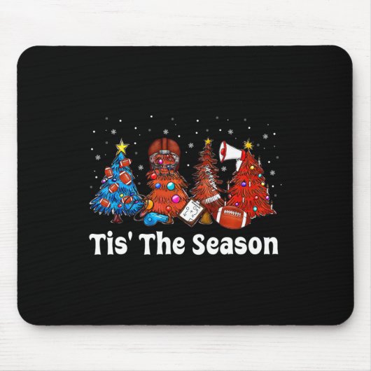 Dies ist die Jahreszeit Fußball Weihnachtsschmuck  Mousepad (Vorne)