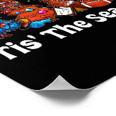 Dies ist die Jahreszeit Fußball Weihnachtsschmuck  Poster (Ecke)