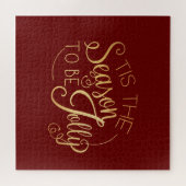 "Dies ist die Jahreszeit" Gold Script Red Extravag Puzzle (Horizontal)
