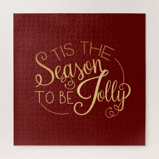 "Dies ist die Jahreszeit" Gold Script Red Extravag Puzzle (Vertikal)