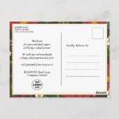 Dies ist die Jahreszeit, in der das Red Poinsettia Postkarte (Rückseite)