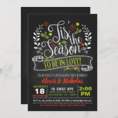 Dies ist die Jahreszeit in der Liebe Verlobung Ein Einladung (Vorne/Hinten)