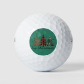 "Dies ist die Jahreszeit" Karierte Leopard Weihnac Golfball (Vorderseite)