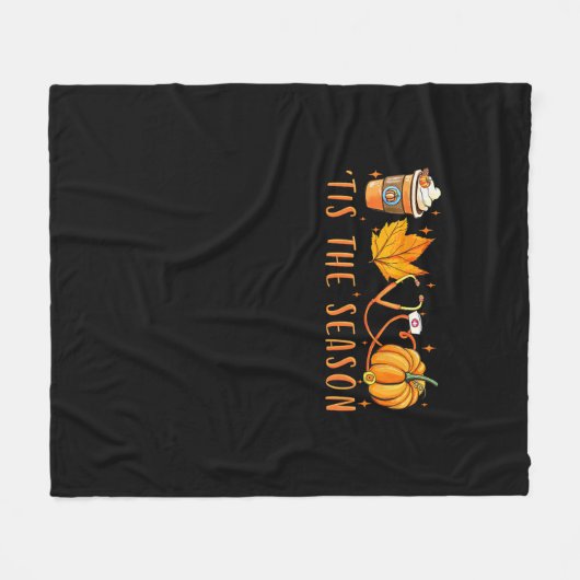 Dies ist die Jahreszeit Nurse Pumpkin Gewürz-Herbs Fleecedecke (Vorderseite (Horizontal))
