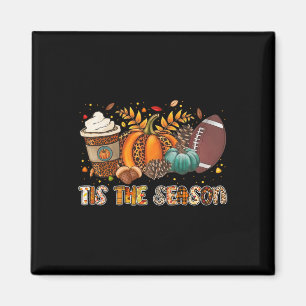 Dies ist die Jahreszeit Pumpkin Spice Football Hal Magnet