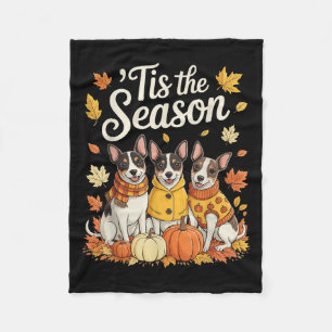 Dies ist die Jahreszeit Rat Terrier Fall Herbst Pu Fleecedecke