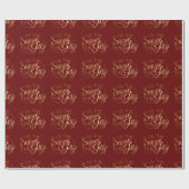 "Dies ist die Jahreszeit" Red Gold Script Holiday Geschenkpapier (Flach)