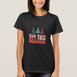 Dies ist die Jahreszeit Retro Weihnachtsbaum Snowm T-Shirt