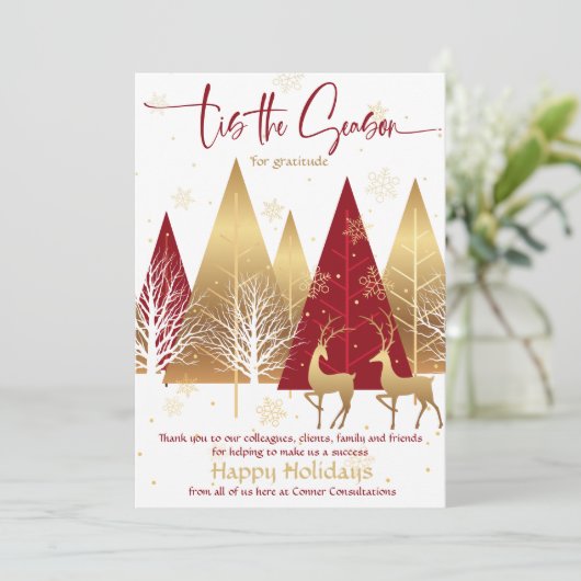 "Dies ist die Jahreszeit roter stilisierter Untern Einladung (Stehend Vorderseite)