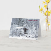 'Dies ist die Jahreszeit Schneezeit Hütte Winterur Karte (Gelbe Blume)