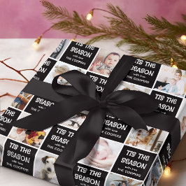 Dies ist die Jahreszeit Spaß Foto Grid Weihnachtsg Geschenkpapier
