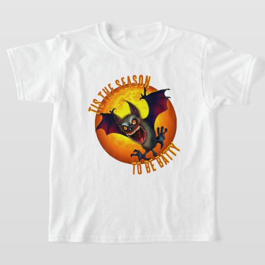 Dies ist die Jahreszeit, um Batty Vampire Bat. T-Shirt (Ablage )