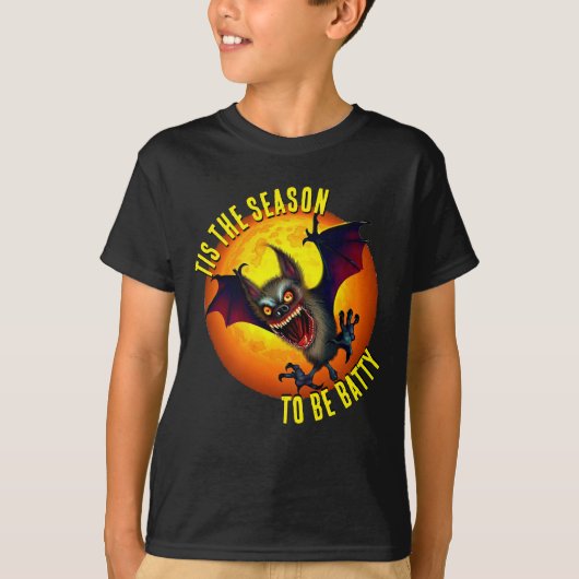 Dies ist die Jahreszeit, um Batty Vampire Bat. T-Shirt (Vorderseite)