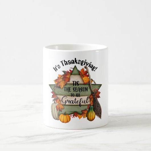 Dies ist die Jahreszeit, um dankbar Kaffee Tasse (Mittel)