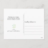 Dies ist die Jahreszeit, um die Postkarte zu durch (Rückseite)