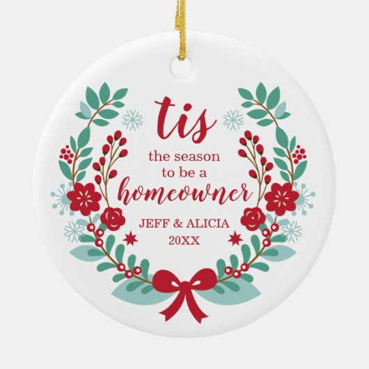 Dies ist die Jahreszeit, um Hauseigentümer Persona Keramik Ornament (Hinten)