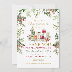 Dies ist die Jahreszeit, um Ihnen zu danken Weihna Einladung