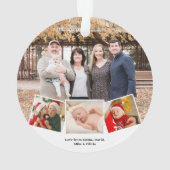 Dies ist die Jahreszeit, um Jolly Pine Cone Foto C Ornament (Rückseite)