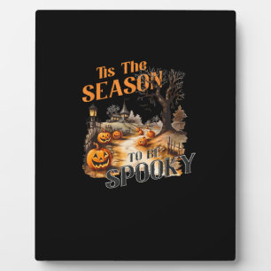Dies ist die Jahreszeit, um Spooky Fall Halloween  Fotoplatte