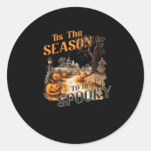 Dies ist die Jahreszeit, um Spooky Fall Halloween Runder Aufkleber (Vorderseite)