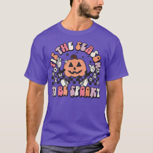 Dies ist die Jahreszeit, um Spooky Groovy Pumpkin  T-Shirt
