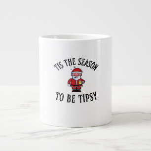 Dies ist die Jahreszeit, um Tipsy Vintagen Santa D Jumbo-Tasse