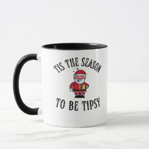 Dies ist die Jahreszeit, um Tipsy Vintagen Santa D Tasse