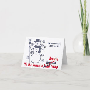 Dies ist die Jahreszeit, um Trump-Schneeflocke zu  Feiertagskarte