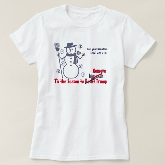 Dies ist die Jahreszeit, um Trump-Schneeflocke zu  T-Shirt (Design vorne)