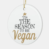 "Dies ist die Jahreszeit, um Veganer Schwarz-Gold- Keramik Ornament (Links)