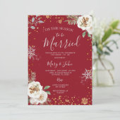 Dies ist die Jahreszeit, um verheiratet Snowflake  Einladung (Stehend Vorderseite)