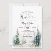 Dies ist die Jahreszeit, um verheiratete Pinienbäu Einladung (Vorderseite)