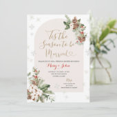 Dies ist die Jahreszeit, um Verheiratete Weihnacht Einladung (Stehend Vorderseite)